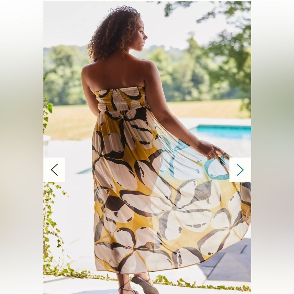 Kenzie Parrott x Anthropologie Sheer Maxi Cover Up Dress XS Resort Vacation - Picture 2 of 9